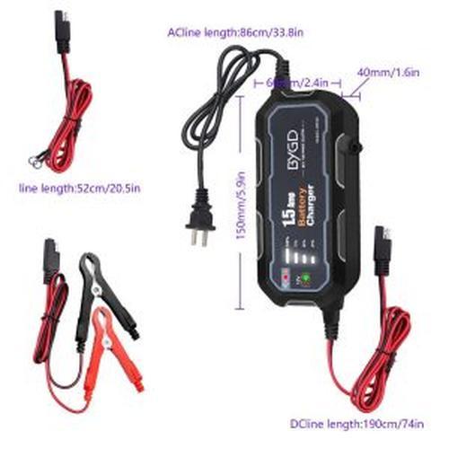 1.5 Amp 12V Fully Automatic Motorcycle Battery Charger