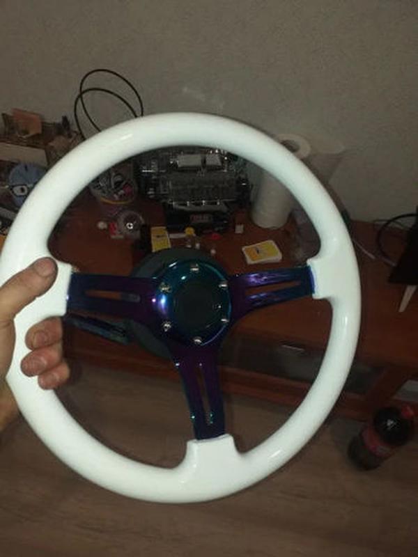 14 Inch 6-Hole Racing Steering Wheel Colorful Spoke ABS Drifting Wheel for Car photo review