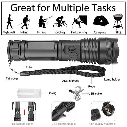 150000 Lumens XHP70.2 Most Powerful Usb Led Flashlight