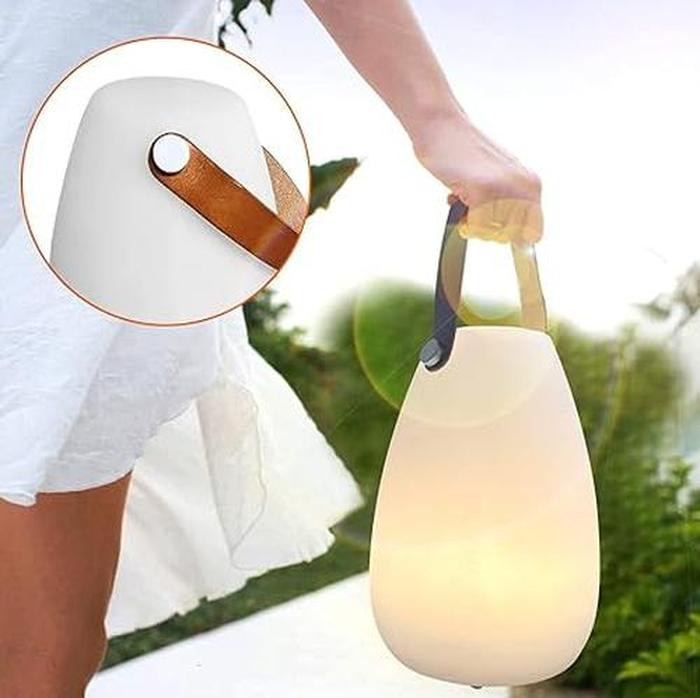 Portable RGB LED Table Lamp with 16 Colors and Remote