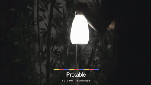 Portable RGB LED Table Lamp with 16 Colors and Remote