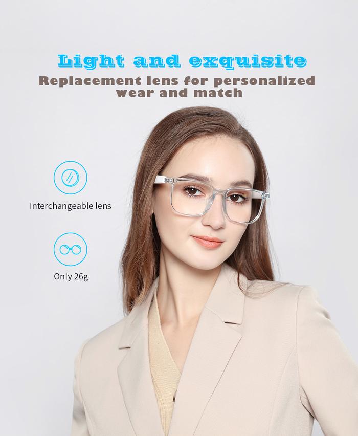 Smart Bluetooth Glasses with Speakers, Mic, and Touch Control