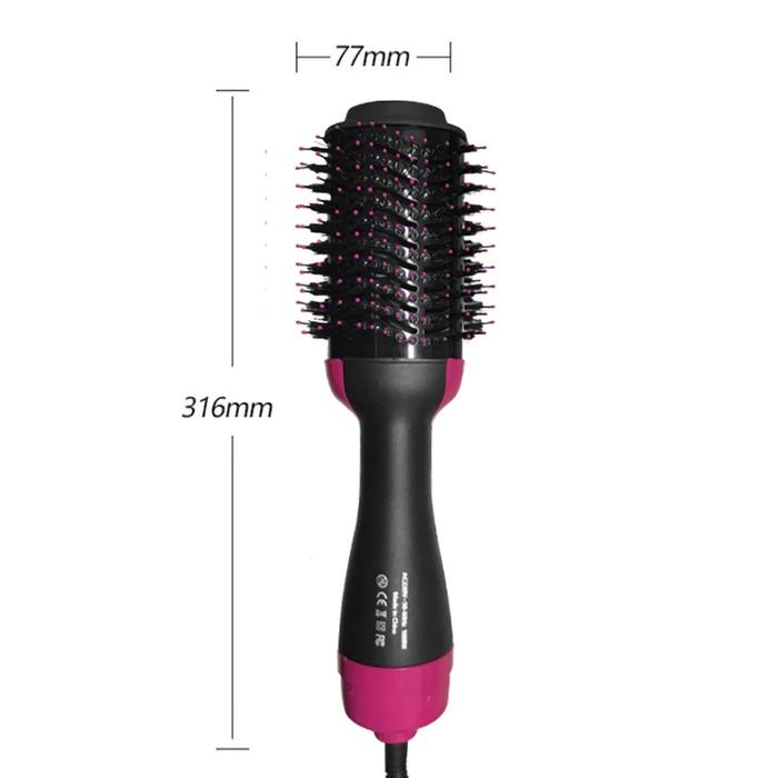 Ionic Hair Dryer Brush with Straightener and Heated Comb