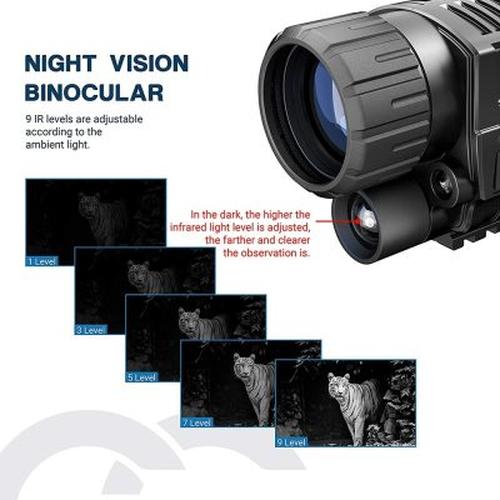 200M Full Dark Digital Night Vision Monocular for Hunting Video Recording