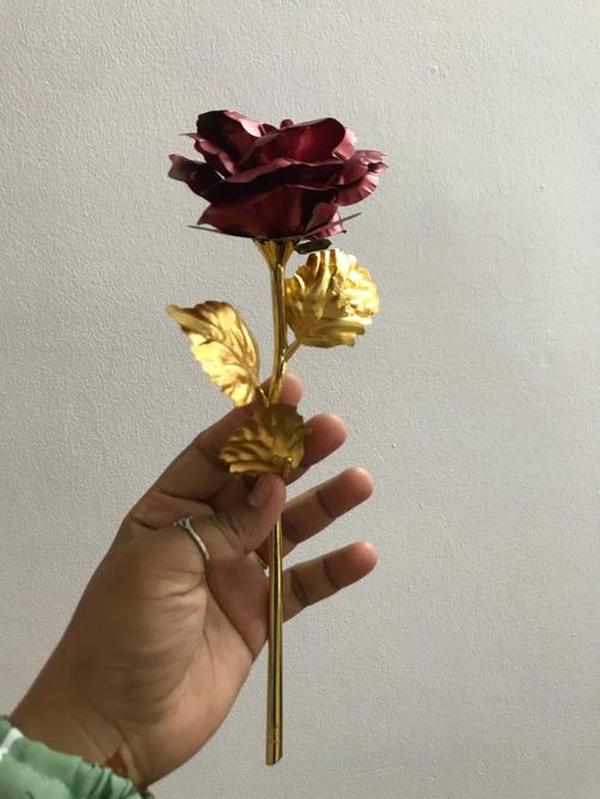 24K Gold Dipped Real Rose With Gift Box photo review