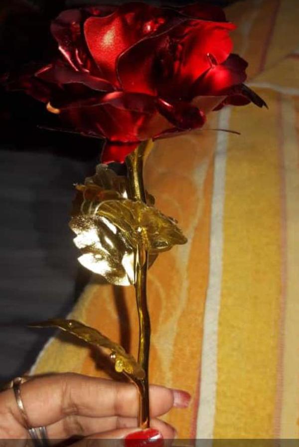 24K Gold Dipped Real Rose With Gift Box photo review