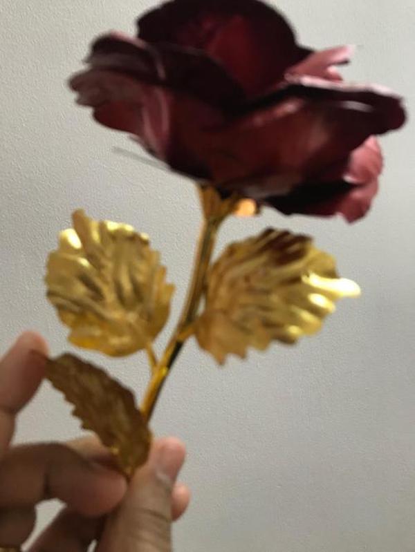 24K Gold Dipped Real Rose With Gift Box photo review