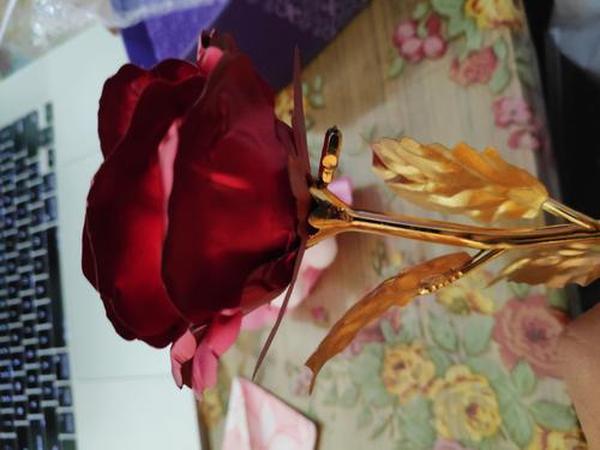 24K Gold Dipped Real Rose With Gift Box photo review