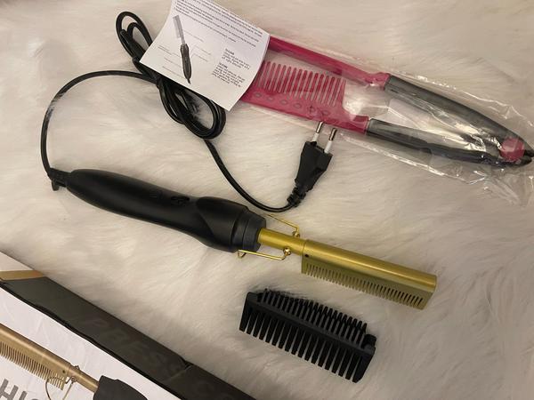 3 in 1 Electric Hot Comb Straightener Curler photo review