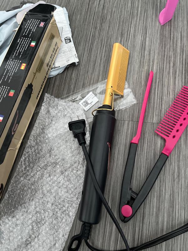 3 in 1 Electric Hot Comb Straightener Curler photo review