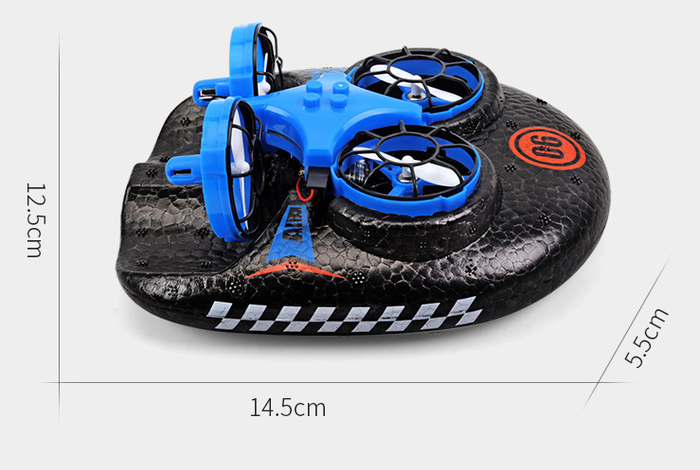 3-in-1 Mini Drone Hovercraft for Land, Water, Air