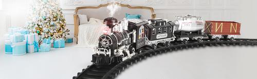 3 Speed Remote Control Rc Train Set With Smoke, Sound And Light