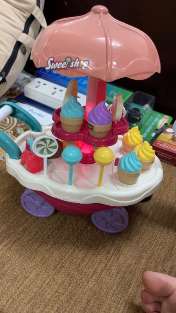 30 Pcs Ice Cream Cart Toy Candy Trolley photo review