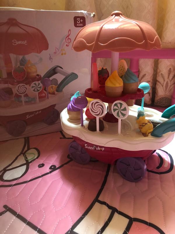 30 Pcs Ice Cream Cart Toy Candy Trolley photo review