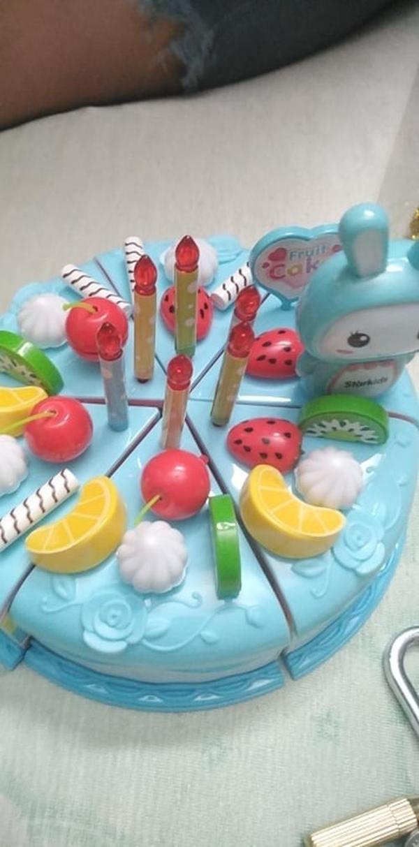 37-Piece Pretend Play Kitchen Toys with Cake Food for Kids photo review