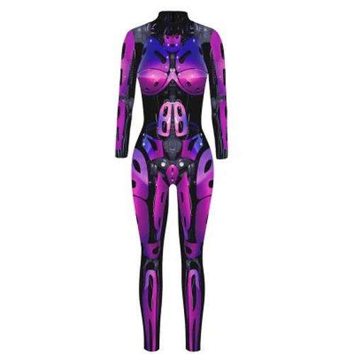 3D Robot Cyberpunk Bodysuit Costume S-Xl