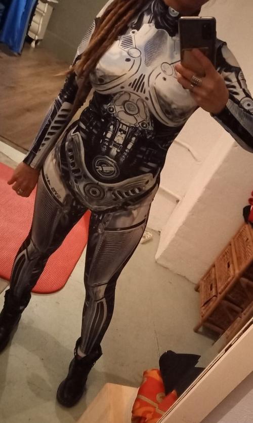 3D Robot Cyberpunk Bodysuit Costume S-Xl photo review