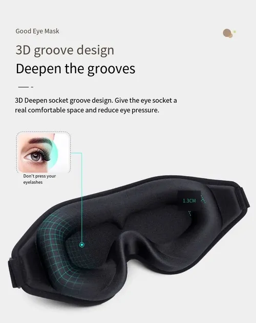 3D Sleep Mask with Memory Foam