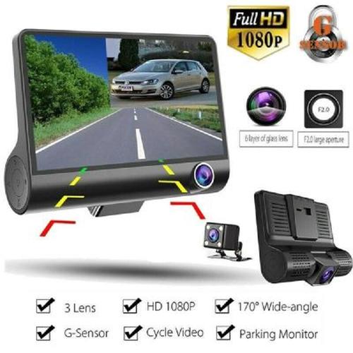 4 Inch 3Lens Hd Car Dvr Rearview Video Dash Cam