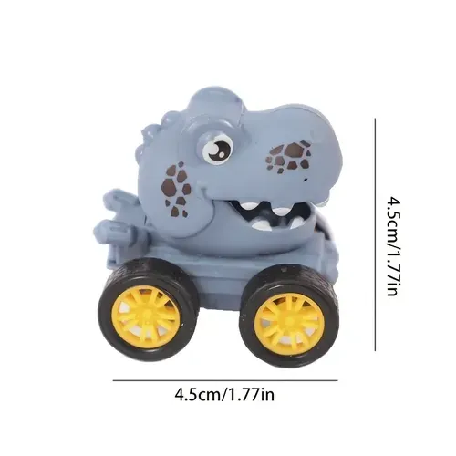 4pcs Cute Cartoon Dinosaur Pull-Back Cars - Kids Birthday Party Favors