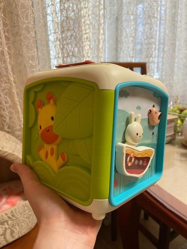 7-in-1 Activity Cube for Infants with Hand Beat Drum Puzzle and Music photo review