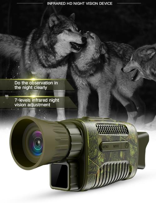 9 Languages 5X Digital Zoom 200M Full Dark Viewing Distance HD Night Vision Monocular