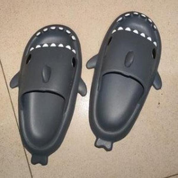 Adult's Slippers Indoor Outdoor Funny Shark Cartoon photo review