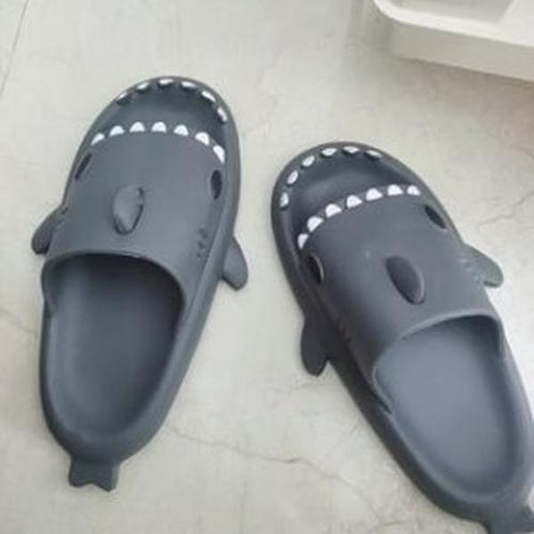 Adult's Slippers Indoor Outdoor Funny Shark Cartoon photo review