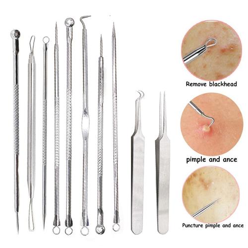 Aluminum Cylinder Mounted Acne Needle Set Of 10 Pieces