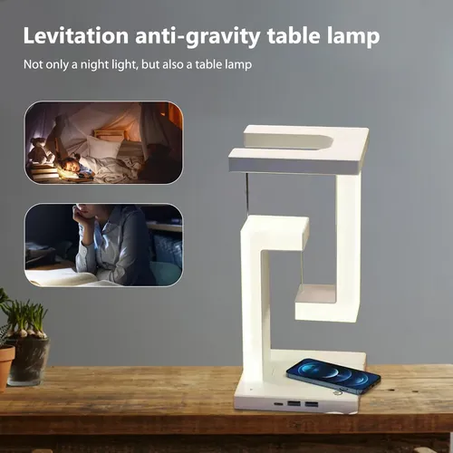 Anti-Gravity LED Desk Lamp with Wireless Charging