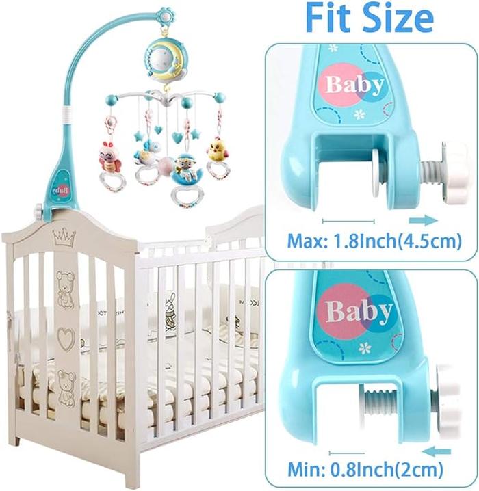 Baby Crib Musical Mobile With Projector, Baby Music Bedside Bell Projection