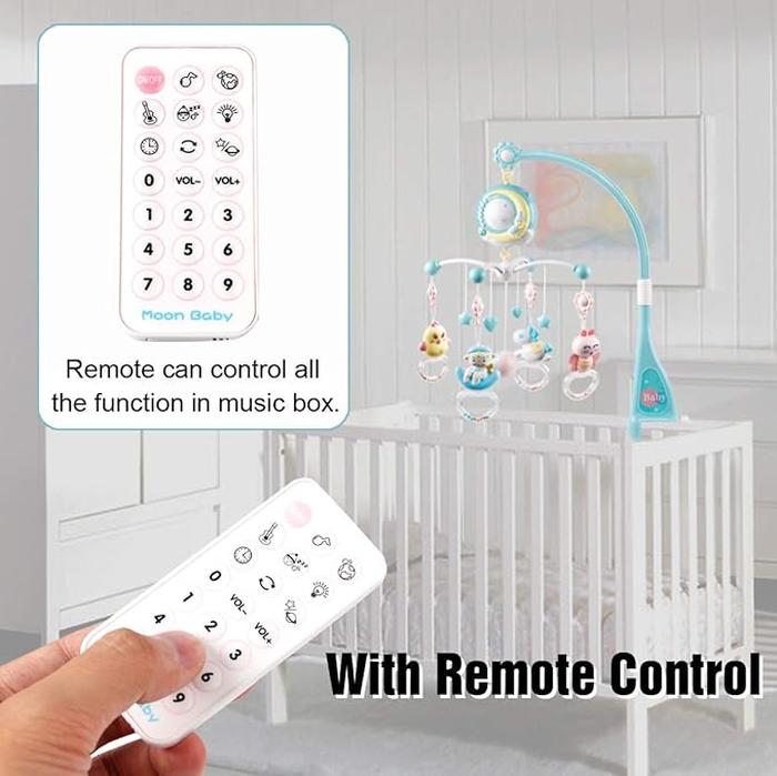 Baby Crib Musical Mobile With Projector, Baby Music Bedside Bell Projection