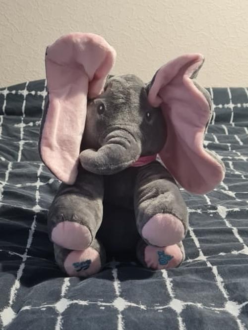 Baby Peek-A-Boo Singing Elephant Plush Toy - Educational & Electric photo review