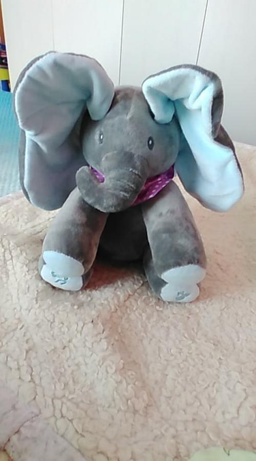 Baby Peek-A-Boo Singing Elephant Plush Toy - Educational & Electric photo review