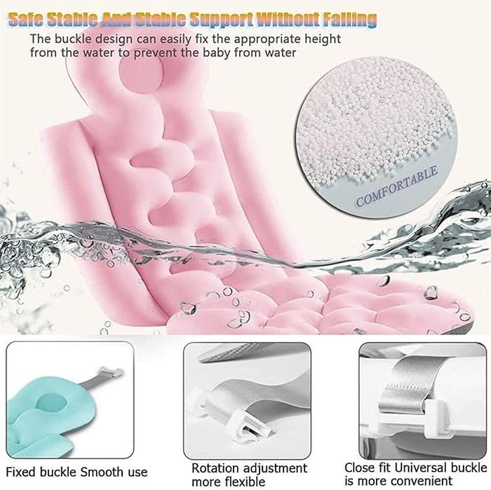 Bath Cushion Ergonomic Full Body Support with Neck and Back Rest