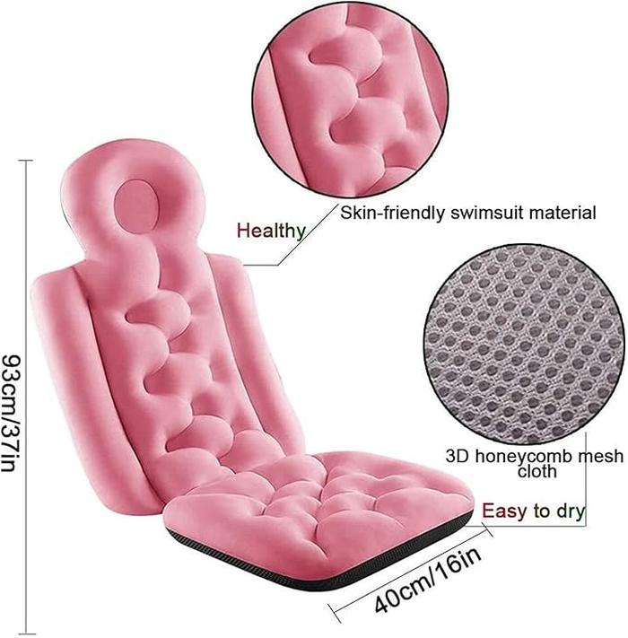 Bath Cushion Ergonomic Full Body Support with Neck and Back Rest