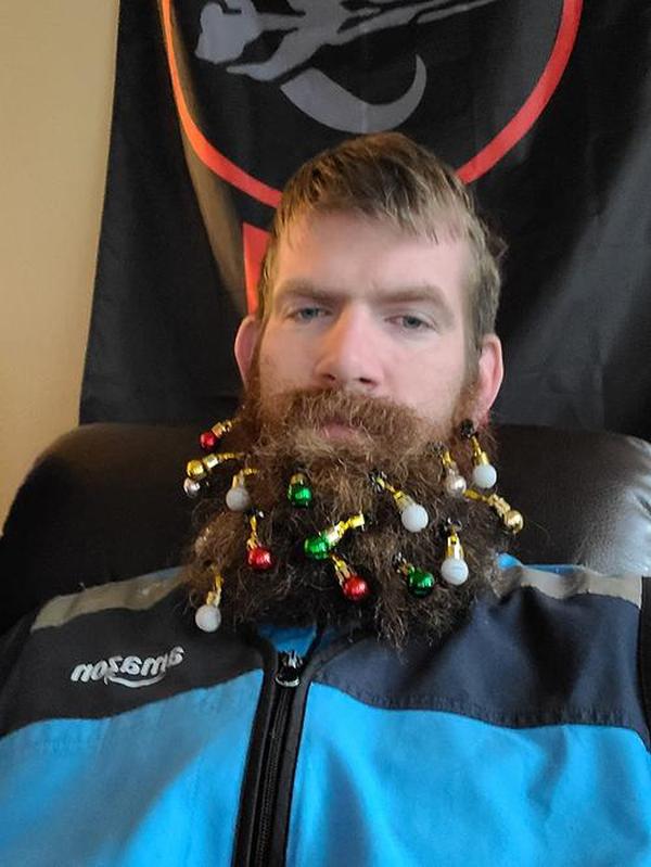 Beard Ornaments - Colorful Christmas Facial Hair Baubles! photo review