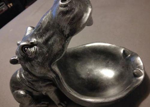 Big Mouth Hippo Ceramic Storage Figurine Key Bowl photo review