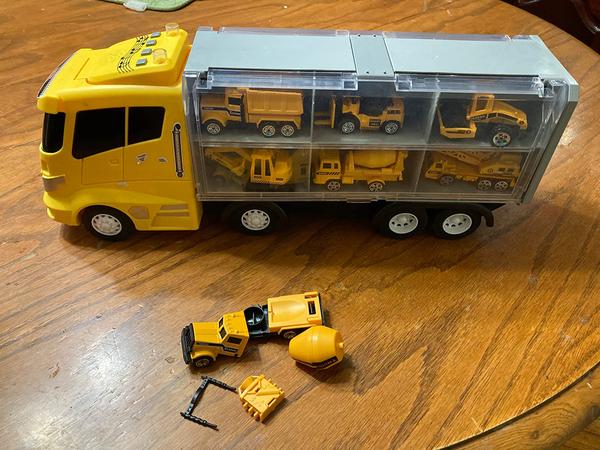 Big Toy Truck Set with Police, Construction, Army, Firemen Vehicles for Kids photo review