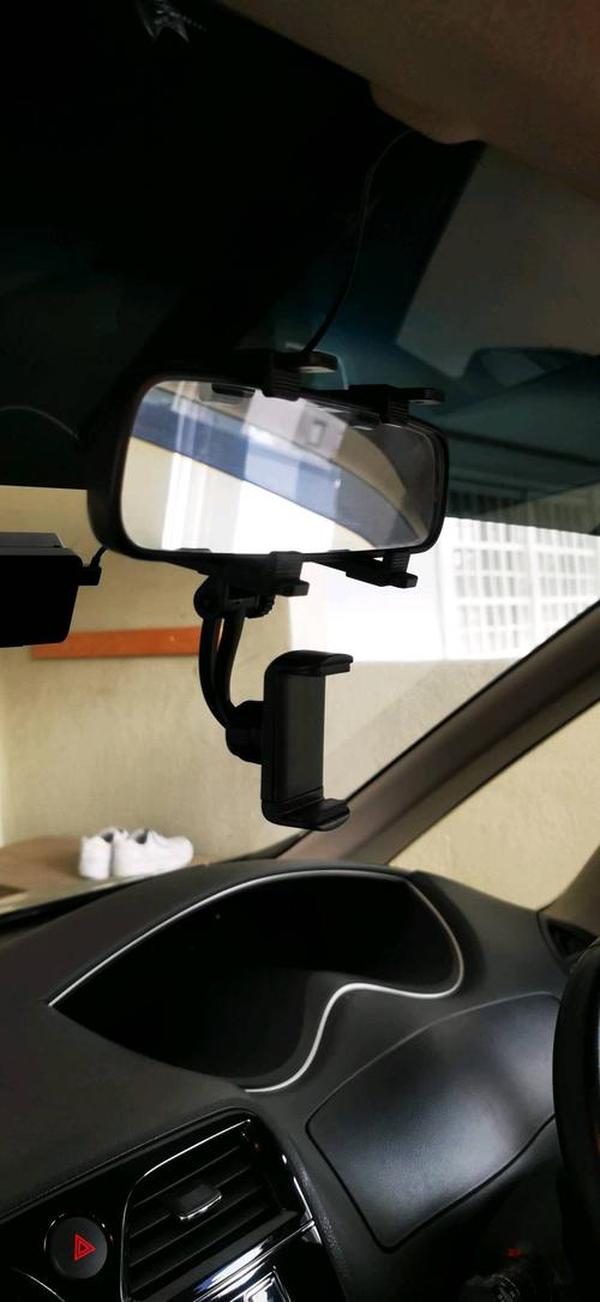 Car Mount Rearview Mirror Phone Holder photo review