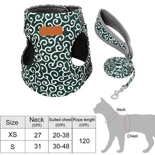 Cat Vest Harness And Leash Set To Outdoor Walking