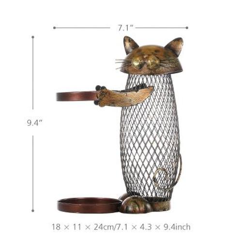 Cat Wine Bottle &amp; Cork Holder