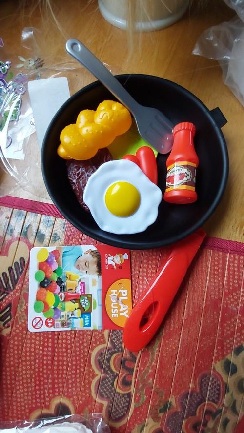 Children's Kitchen Toy Set with Steak Pan and Food for Girls & Boys photo review