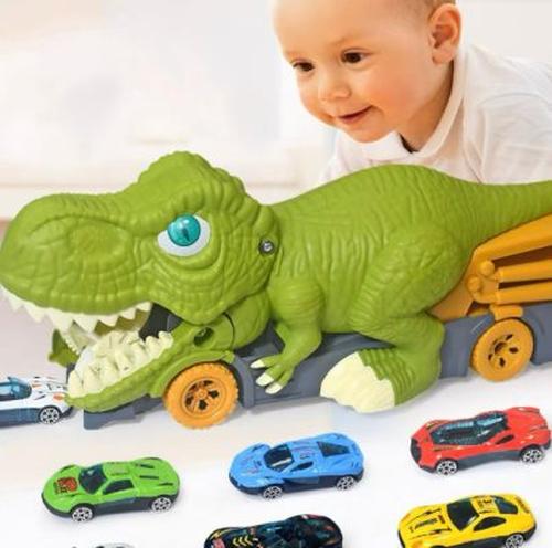 Children's Large Dinosaur Toy Swallowing Inertia Pull Back Car