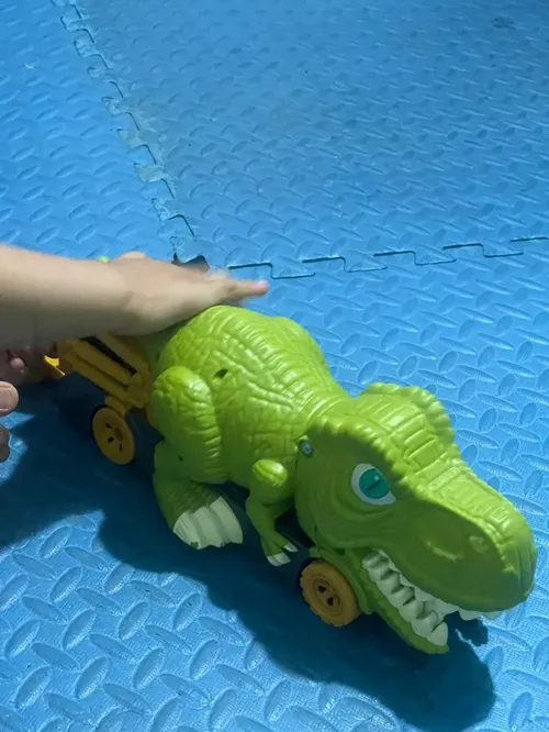 Children's Large Dinosaur Toy Swallowing Inertia Pull Back Car photo review