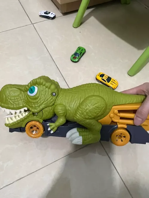 Children's Large Dinosaur Toy Swallowing Inertia Pull Back Car photo review