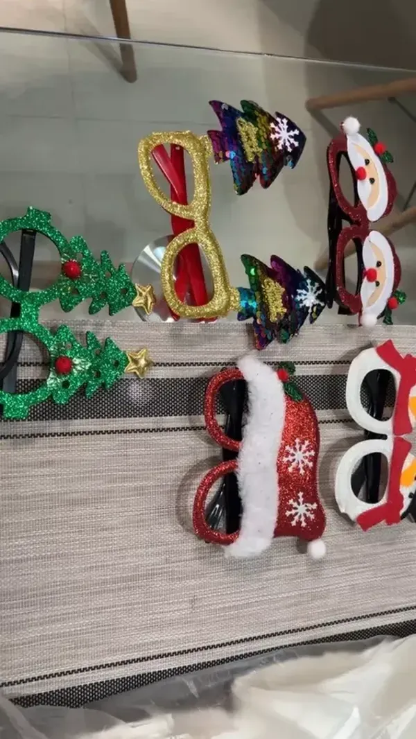 Christmas Glasses Frame - Xmas Party Decorations photo review