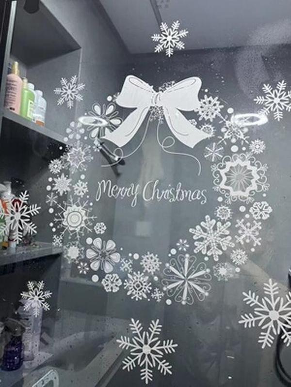 Christmas Window Stickers with Snowflakes for Home Decor photo review