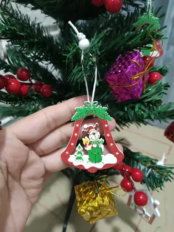 Christmas Wooden Ornaments - Merry Christmas Decorations for Home photo review