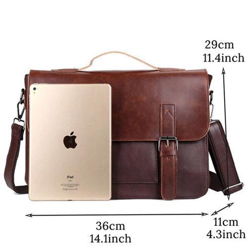 Crazy Horse Leather Backpack, Men'S Casual Shoulder Bag